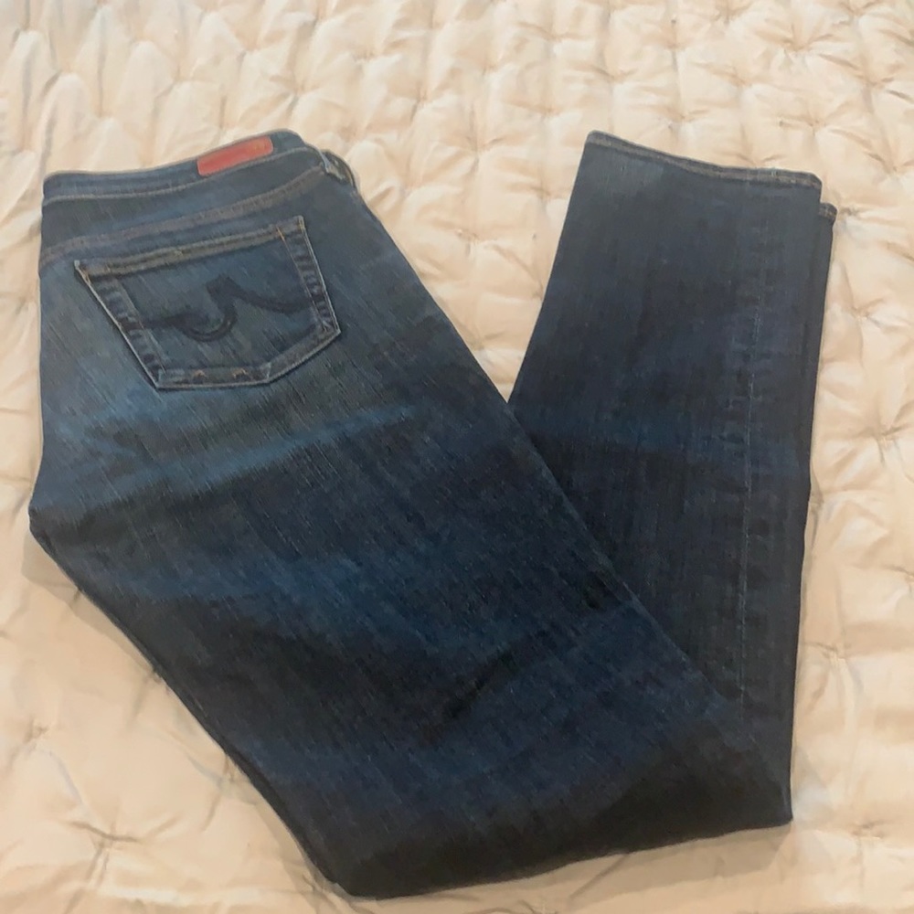 AG the premiere skinny straight.  Size 28R
